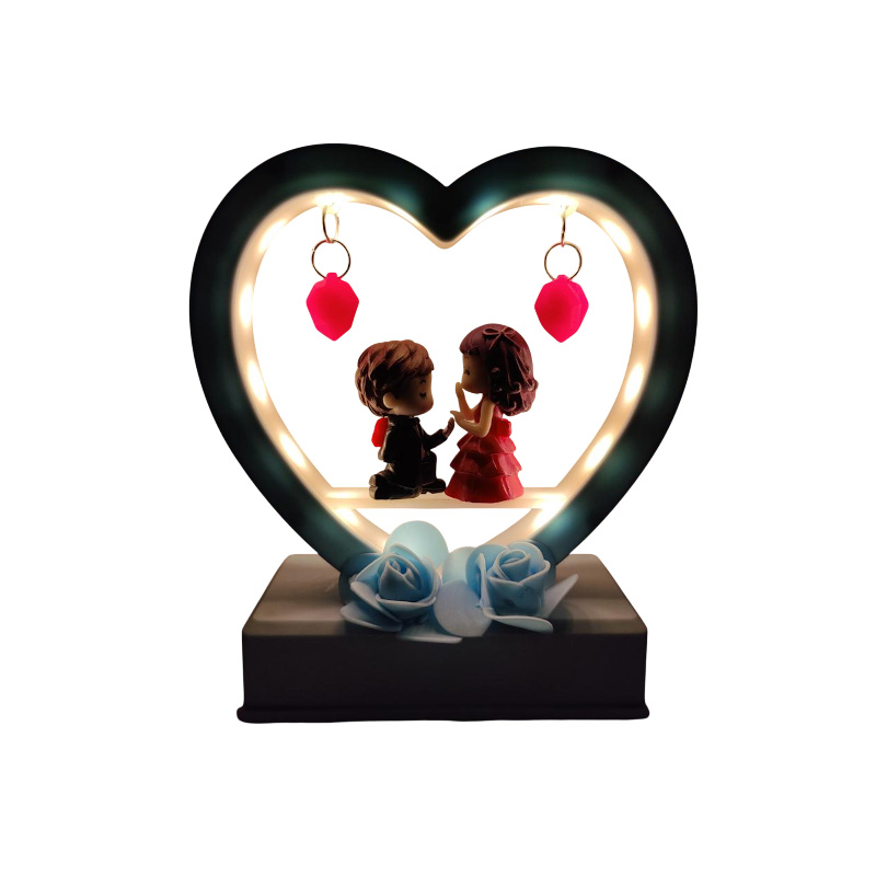 Picture of URVI Creation Battery Operated Couple Showpiece Best Valentines Day Gift for Girlfriend Boyfriend Wife Husband