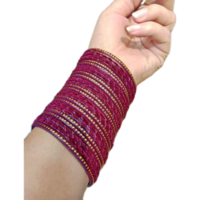 Picture of 1set 24pis Velvet kacher bangles /bridal bangles bracelets package bangles for girls