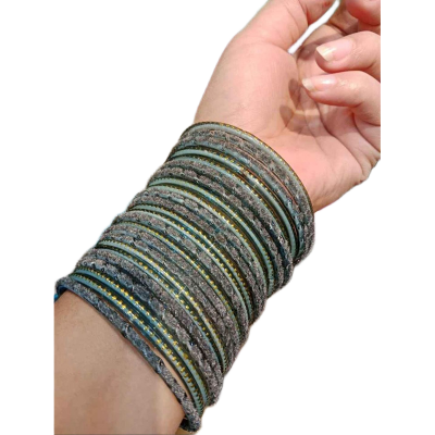 Picture of 1set 24pis Velvet kacher bangles /bridal bangles bracelets package bangles for girls