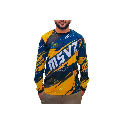 Picture of Biker Full Sleeve T-Shirt, Msvz Full Sleeve Jersey - Get The Perfect Blend Of Style And Comfort With This Full- Sleeve T-Shirt From Msvz