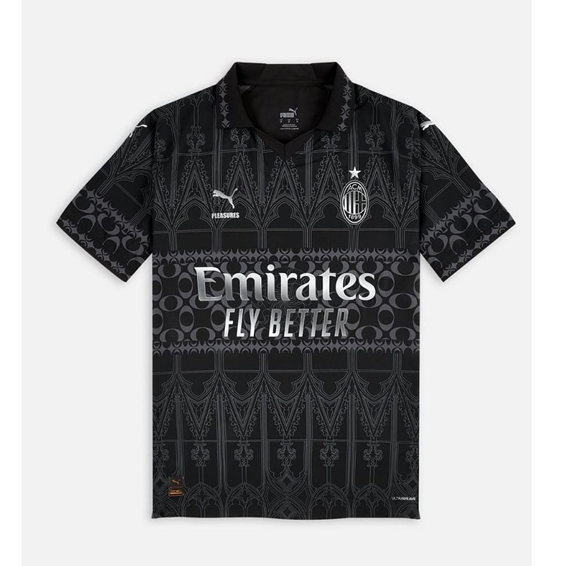 Picture of AC Milan 4th Jersey 24/25 | AC Milan Black Jersey | AC Milan white Jersey 2024 New Jersey Football Jersey Short Sleep Jersey
