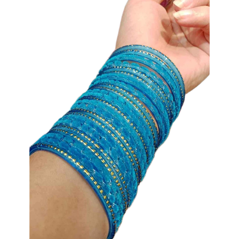 Picture of 1set 24pis Velvet kacher bangles /bridal bangles bracelets package bangles for girls