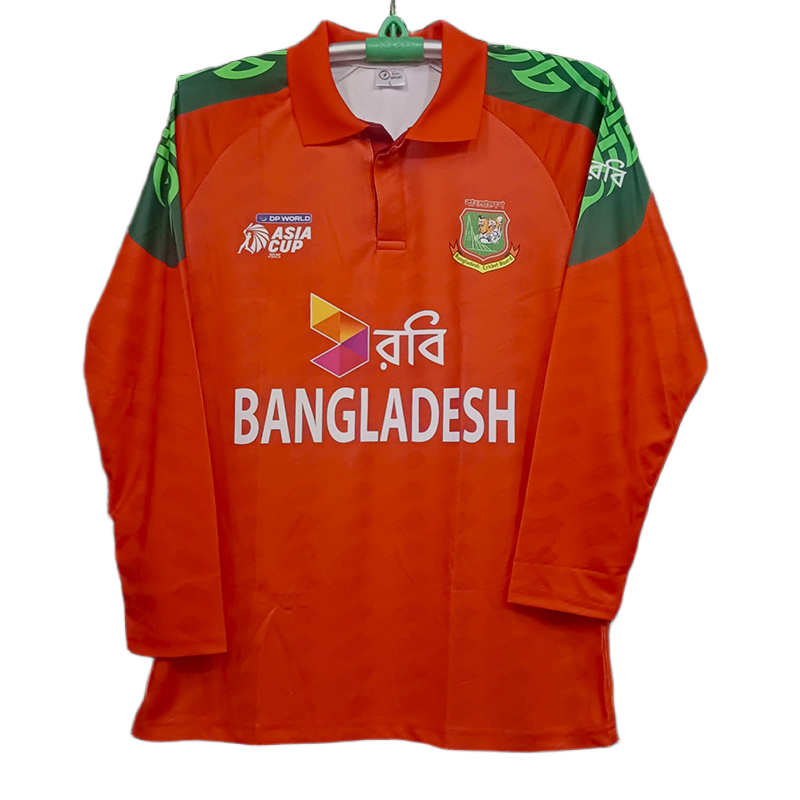 Picture of Bangladesh ODI Jersey 2025/2026 Full Sleeve Collar Polo Cricket Jersey For Men - Long Sleeve Polo - Bangladesh Cricket Jersey 2025