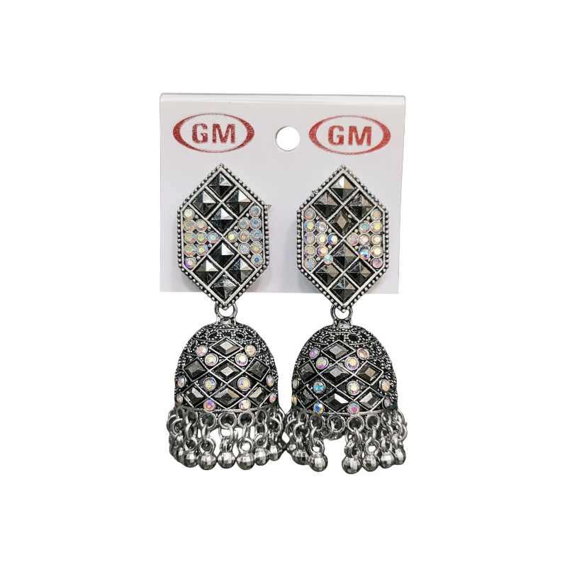 Picture of Fashionable Chinese ear ring for women with multi color stones