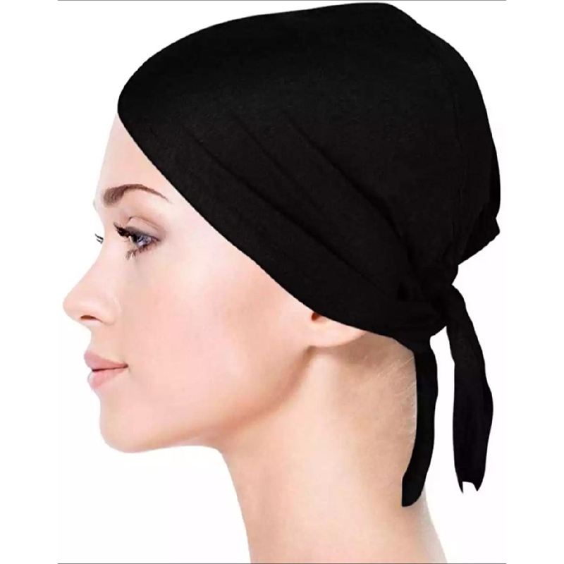 Picture of 3 piece Cotton Hijab Inner cap for Women & Girls  Black