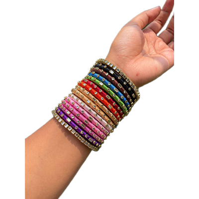 Picture of Silk Thread Bangles Set new churi set