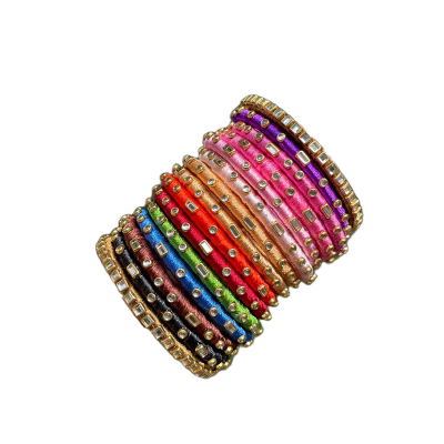 Picture of Silk Thread Bangles Set