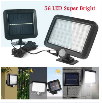 Picture of Motion Sensor  56 LED Solar Powered PIR Solar Light - Waterproof Outdoor - Garden Security Wall Lamp Light