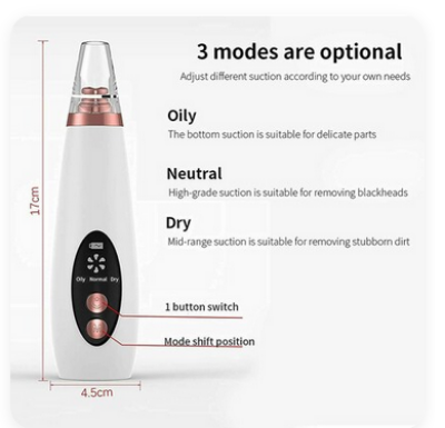 Picture of Multifunctional Cleaning Instrument, Electric Blackhead Remover Machine Vacuum Acne Cleaner Pore Remove Facial Skin Cleanser Care Multifunctional Cleaning Instrument, Blackhead Remover Multifunctional Cleaning Instrument