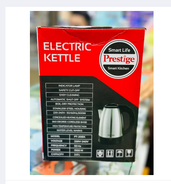 Picture of Prestige, Electric Kettle - 2 Liter, Silver And Black | PT-20EK | High Grade Stainless Steel Electric kettle