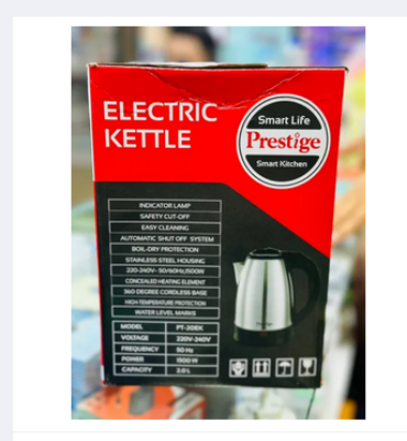 Picture of Prestige, Electric Kettle - 2 Liter, Silver And Black | PT-20EK | High Grade Stainless Steel Electric kettle