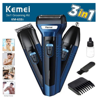 Picture of Kemei KM 6330, 3 in 1 Shaver, Nose, Hair Clipper, Trimmer for Men