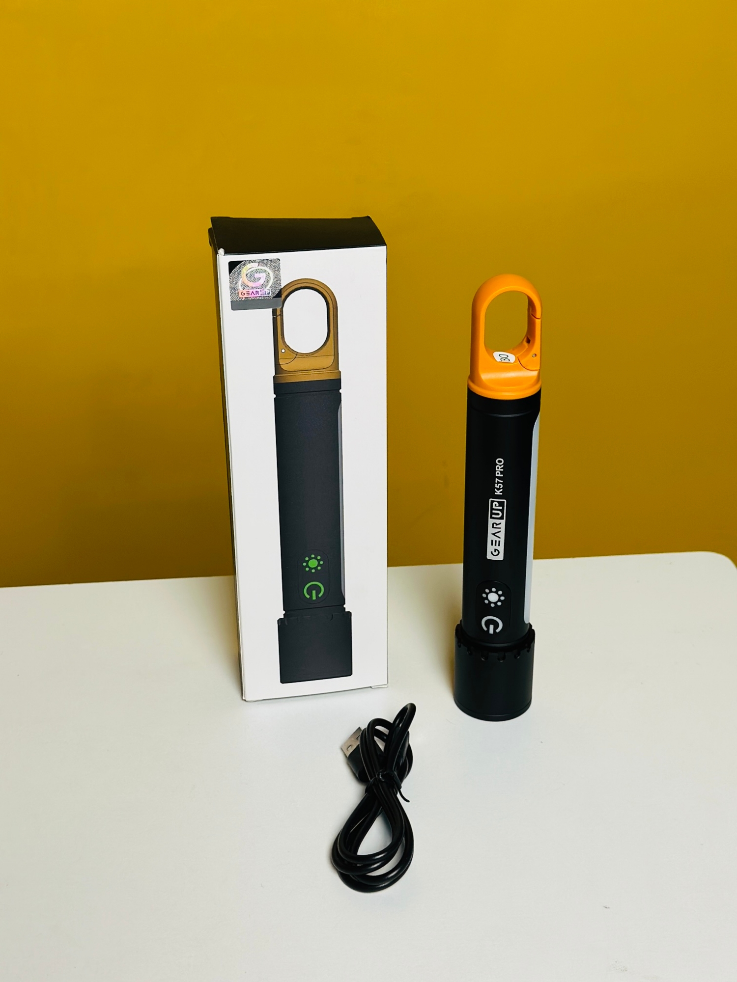 Picture of GearUP K57 PRO - Rechargeable High Power Flashlight + Large COB Light with 3500mAh Lithium Battery