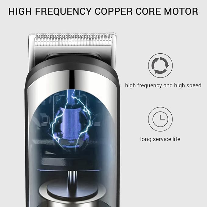 Picture of HTC Trimmer Professional Hair Clipper with 4 Length Settings, Hair Trimmer self-Sharpening Steel Blades, Easily use, AT525, Black