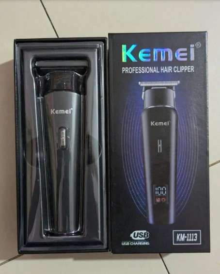 Picture of Trimmer for Men Kemei KM 1113, Professional Hair Clipper Rechargeable Beard Trimmer Hair Cutting Machine Electric Shaver For Body Safety Razor, KM-1113