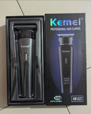 Picture of Trimmer for Men Kemei KM 1113, Professional Hair Clipper Rechargeable Beard Trimmer Hair Cutting Machine Electric Shaver For Body Safety Razor, KM-1113
