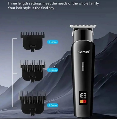 Picture of Trimmer for Men Kemei KM 1113, Professional Hair Clipper Rechargeable Beard Trimmer Hair Cutting Machine Electric Shaver For Body Safety Razor, KM-1113