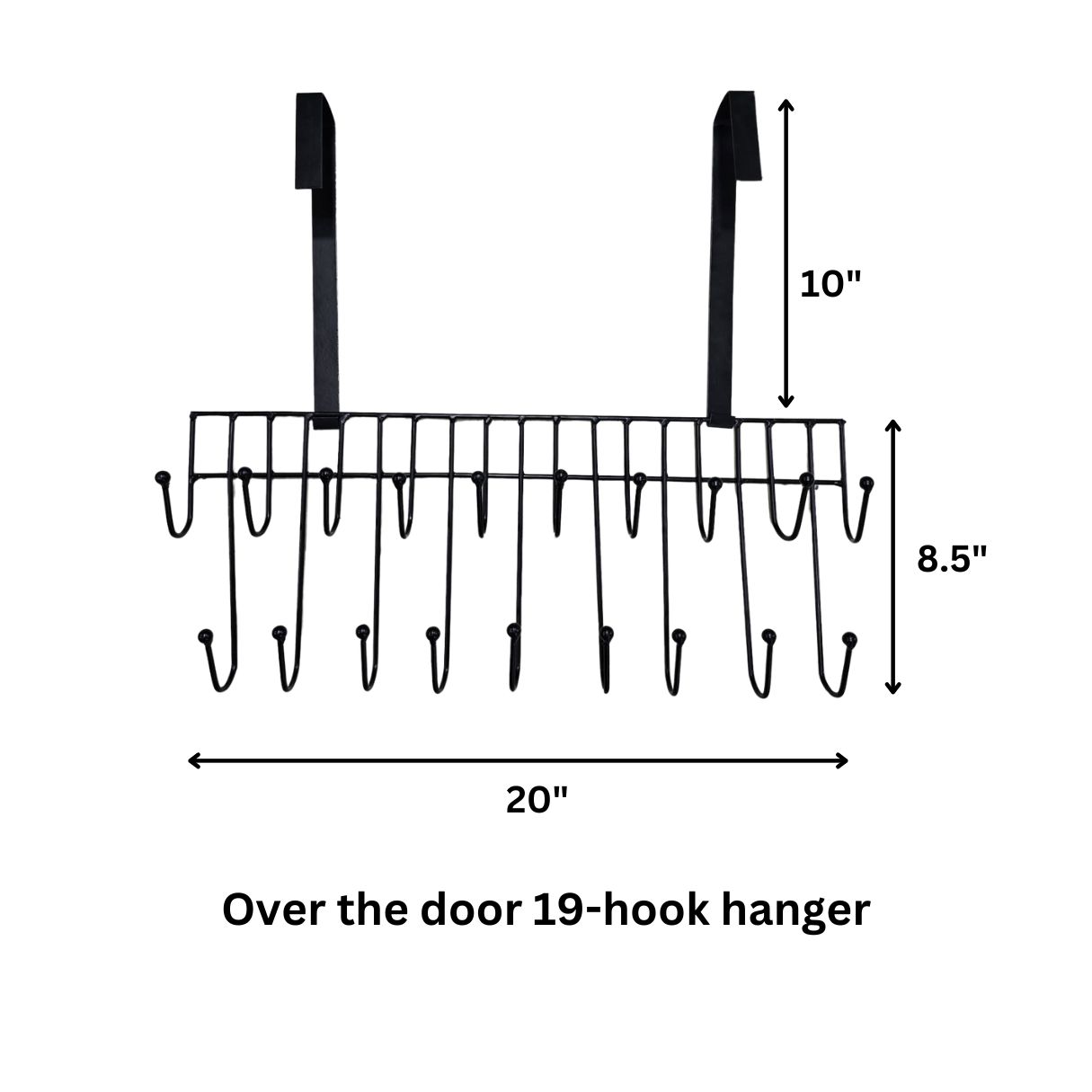 Picture of Over The Door Hanger 19 Hook Steel Hanger For Hanging Clothes Coat Kitchen Items