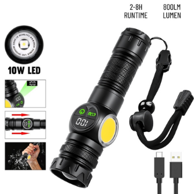 Picture of K60 - Outdoor Flashlight Telescopic Zoom 10W COB + LED 800 Lumens Torchlight