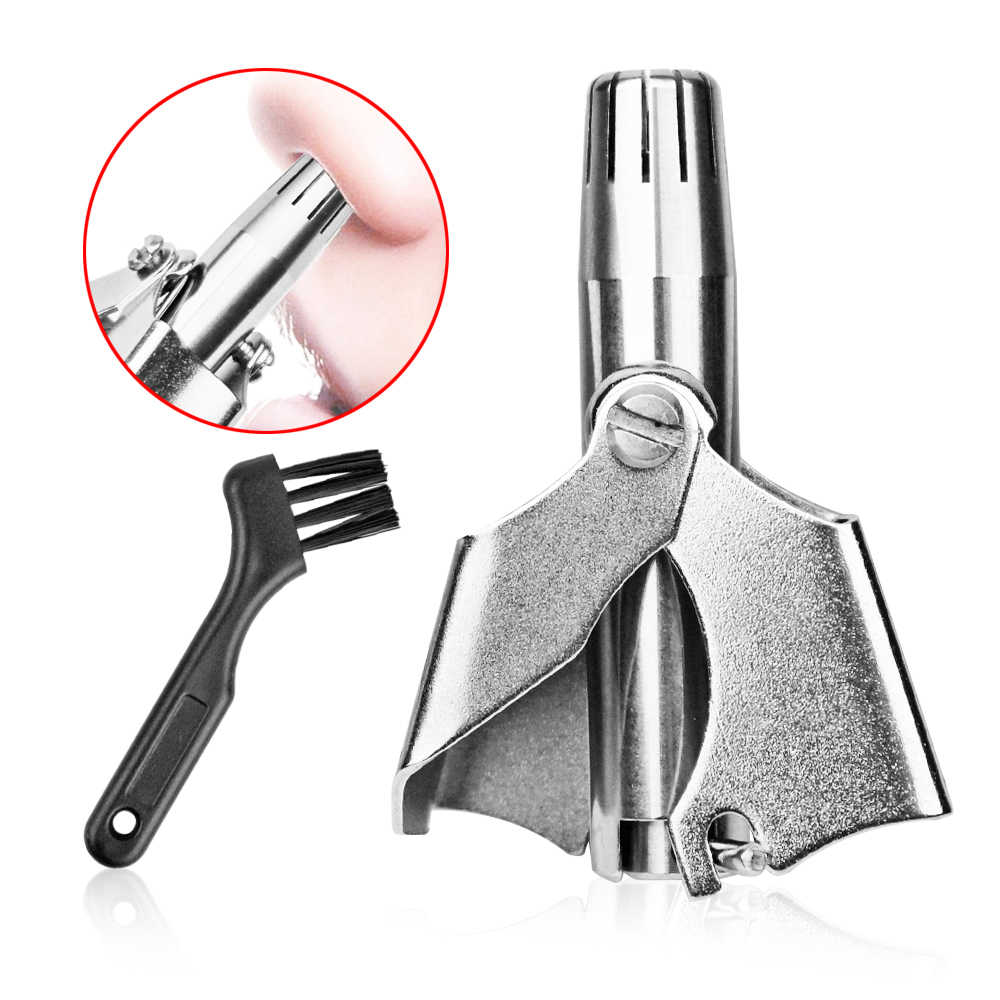 Picture of Nose Hair Trimmer Stainless Steel for Men Women Nose Manual Trimmer Mini Nose Trimmer