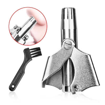 Picture of Nose Hair Trimmer Stainless Steel for Men Women Nose Manual Trimmer Mini Nose Trimmer