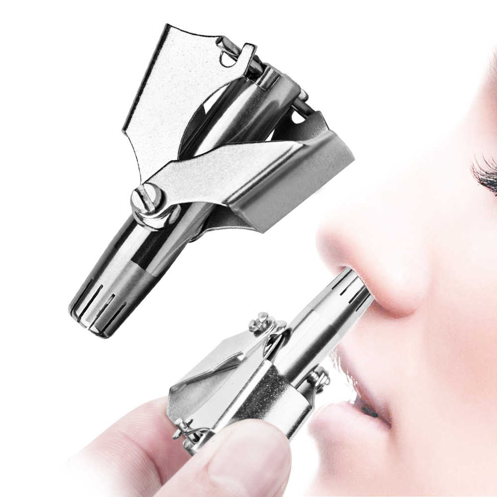 Picture of Nose Hair Trimmer Stainless Steel for Men Women Nose Manual Trimmer Mini Nose Trimmer