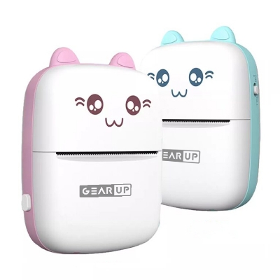 Picture of GearUp Mini Thermal Printer Wireless Bluetooth Photo Printer POS Pocket Mobile Sticker Printer