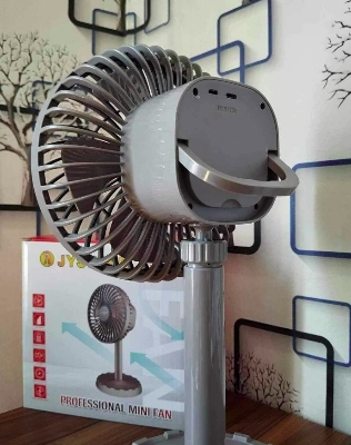 Picture of JY Super Fan 2218 JYSUPER Mini Lithium Rechargeable Left Right Auto Rotate Table Fan