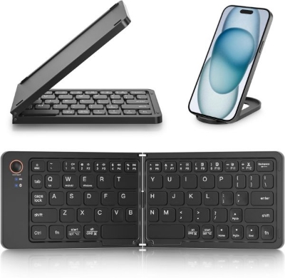 Picture of Foldable Wireless Keyboard | Rechargeable Ultra Slim Folding Pocket Bluetooth Keyboard