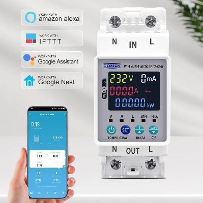 Picture of TOMZN TOMPD-63SW WiFi Smart Circuit Breaker with Real-Time Energy Monitoring and App Control