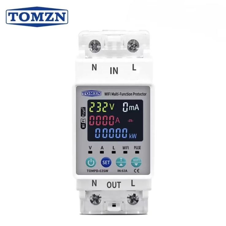 Picture of TOMZN TOMPD-63SW WiFi Smart Circuit Breaker with Real-Time Energy Monitoring and App Control