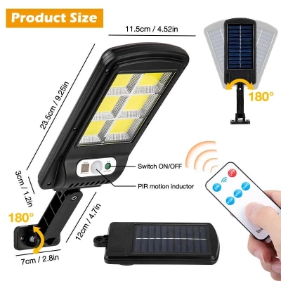 Picture of Solar Induction Street Light LED Remote Control with Motion Sensor in 3-Operating Modes