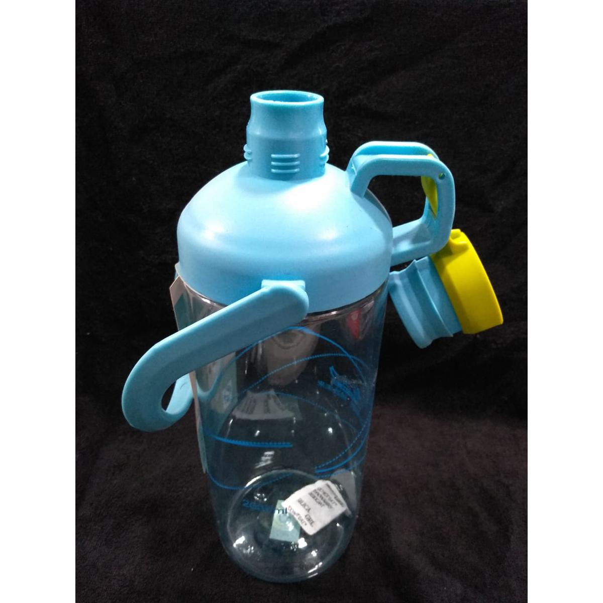 Picture of Fashion food grade Water Bottle with Lock pop up lid 2000 ml colors: Aqua, Green and Grey - Water Bottle - Water Bottle