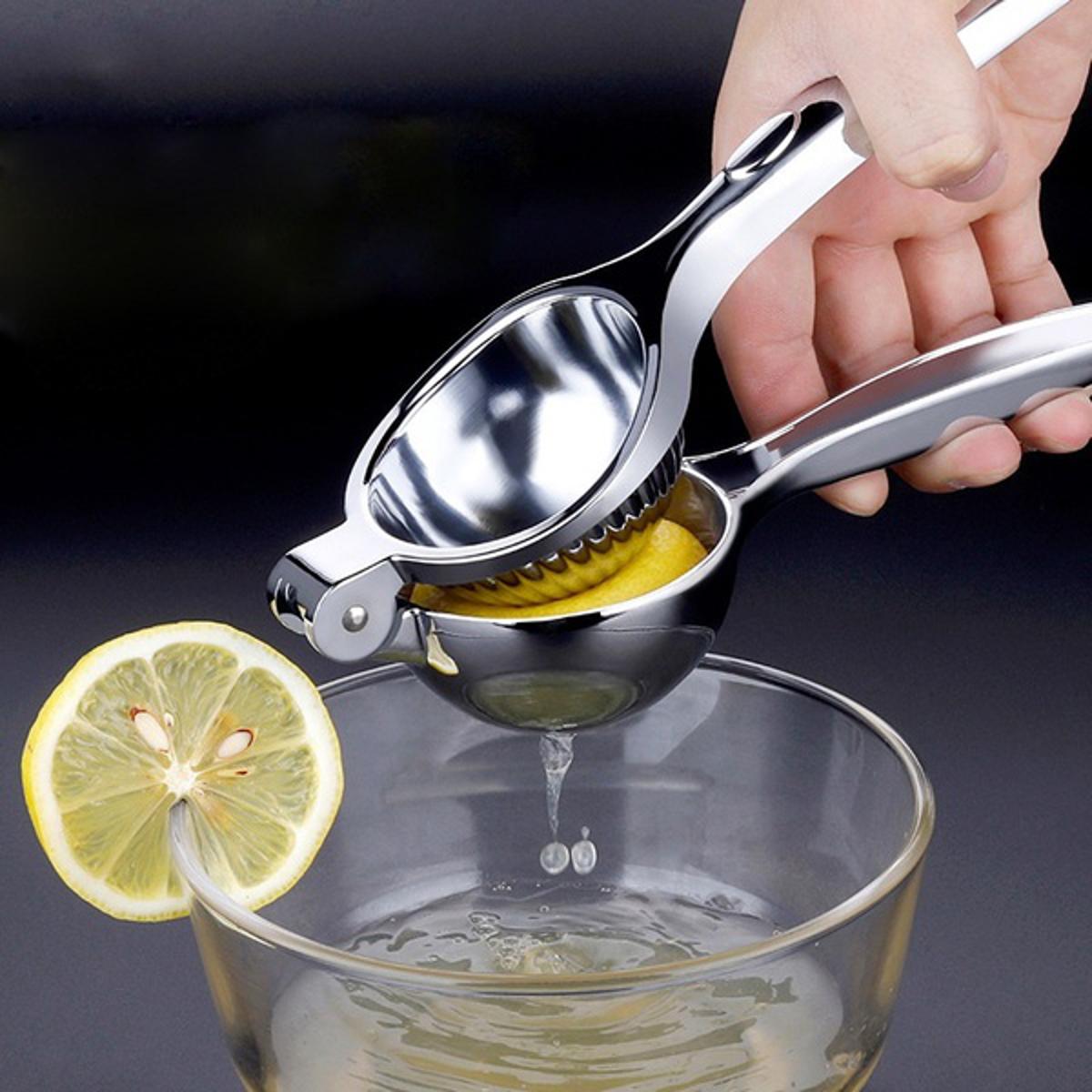 Picture of Kitchen Stainless Steel Fruit Lemon Orange Citrus Hand Press Squeezer - 1pcs Silver