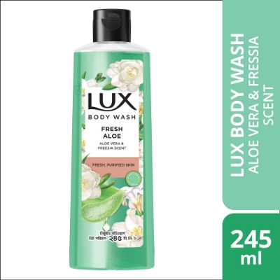 Picture of Lux Body Wash Freesia Scent & Aloe Vera 245ml (Free Loofah)