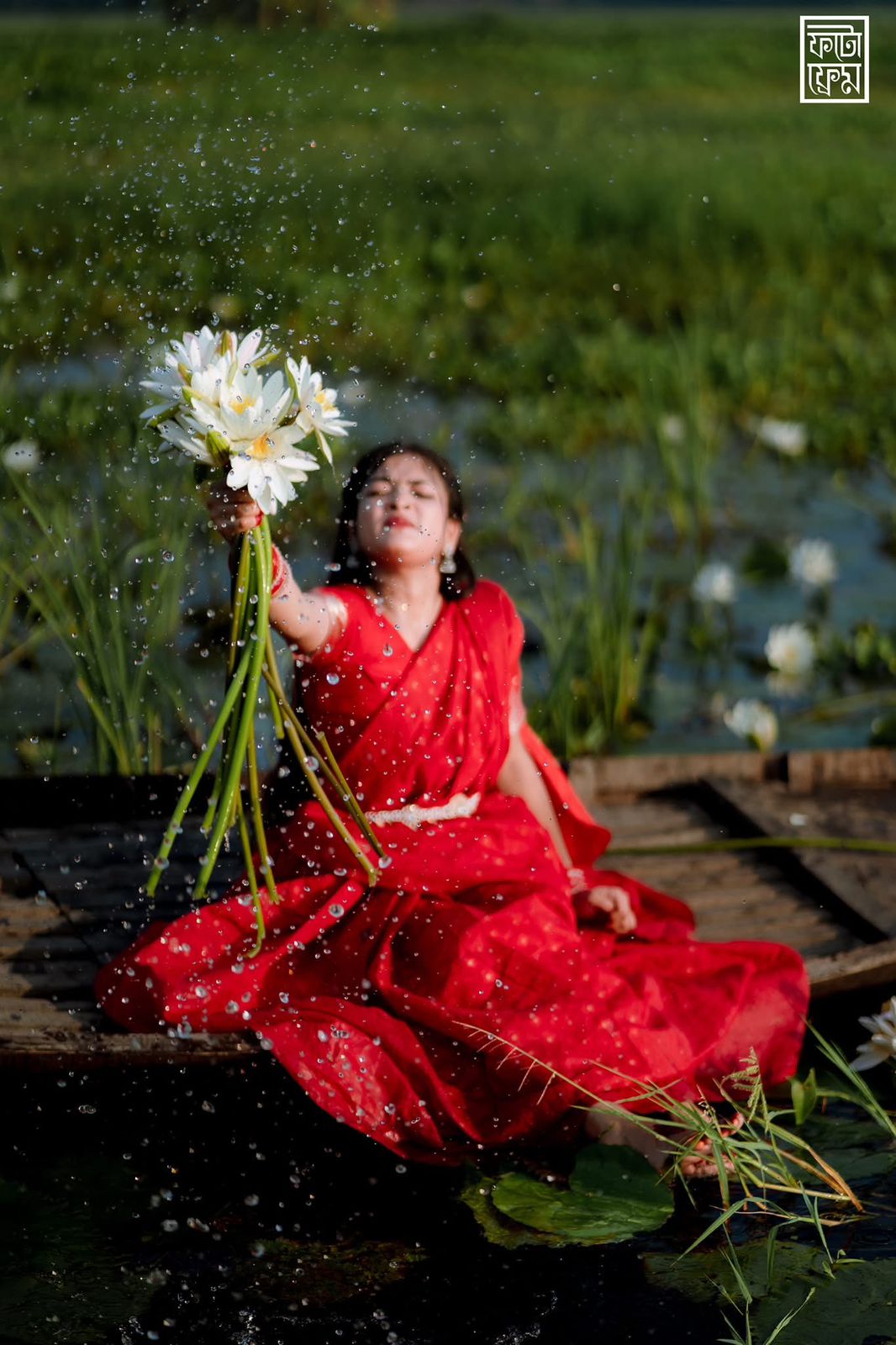 Picture of HalfSilk Tant Jamdani Saree