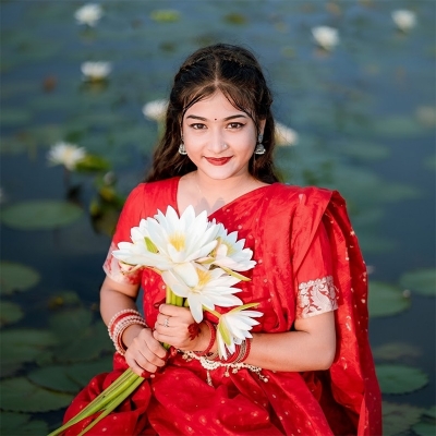 Picture of HalfSilk Tant Jamdani Saree