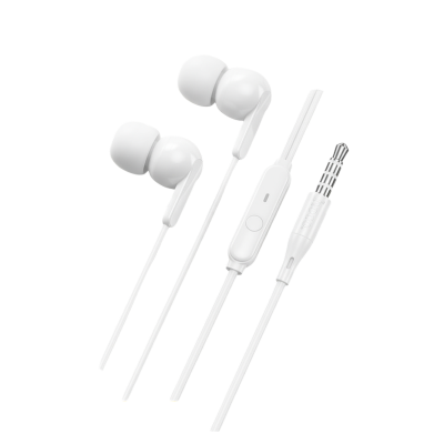 Picture of Hoco M124 Wide Wired Earphones | 10 mm Drivers | 3.5 mm AUX Jack | 1.2 m Tangle-Free Cable | In-Line Mic & Single-Button Control | Universal Compatibility