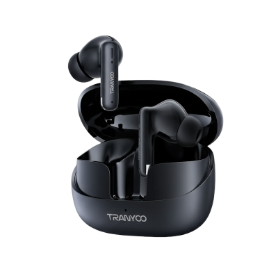 Picture of TRANYOO T‑M26 TWS | Bluetooth 5.3 | IPX5 Waterproof | Touch Control | Noise Reduction Mic | 20 h Playtime | Bangladeshi Affordable Wireless Earbuds