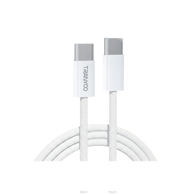 Picture of Tranyoo | CC‑15 | 60W PD Super‑Fast USB‑C to USB‑C Cable | Braided High‑Durability Charger Data Sync Cable | Fast Charging, PD 60 W, 1 m Cable