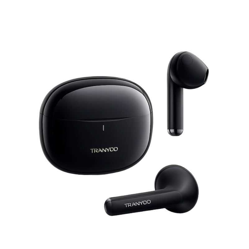 Picture of Tranyoo | T-M30 Transparent TWS Wireless Earbuds | Bluetooth 5.3, 13mm Driver | Touch Control, IPX5, Up to 6h Playtime | 230mAh Case, 35mAh Buds | For Android & iPhone