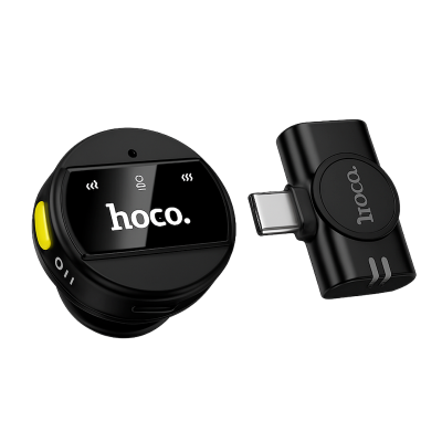 Picture of HOCO | L21 “Charm” Wireless Lavalier Microphone | Type-C or Lightning Receiver | Omnidirectional Electret, ENC Noise Reduction | Clip-On, Plug & Play | For Android & iPhone