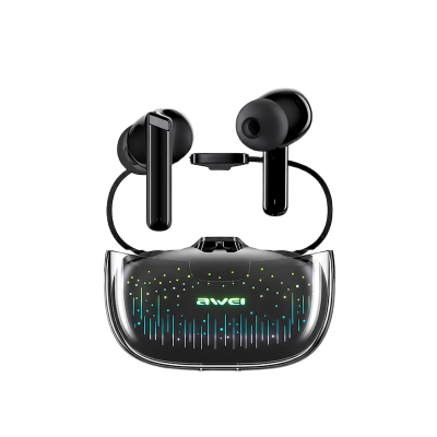 Picture of Awei | T52 Pro TWS Wireless Earbuds | Bluetooth 5.3 (Jieli AD6973D4) | 8h Music / 9h Talk | 450mAh Case, 45mAh Buds | IPX6, RGB Breathing Lights, Touch Control | USB-C | For Android & iPhone.