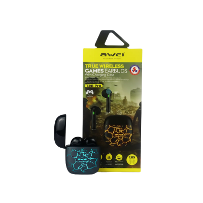 Picture of Awei | T28 Pro TWS Gaming Earbuds | Bluetooth 5.1 | 6h Music / 7h Talk | 35mAh Buds + 500mAh Case | RGB 7-Color, Low-Latency Game Mode, IPX6 | USB-C | For Android & iPhone