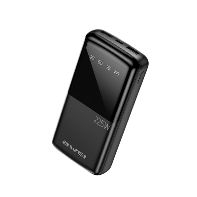 Picture of AWEI | P13K 20000mAh Power Bank | 22.5W Fast Charge + PD 20W | 3 Outputs (USB-A×2 22.5W, USB-C 20W) | Dual Input (Type-C & Micro-USB) | LED Digital Display | ABS+PC Fireproof | For Android & iPhone