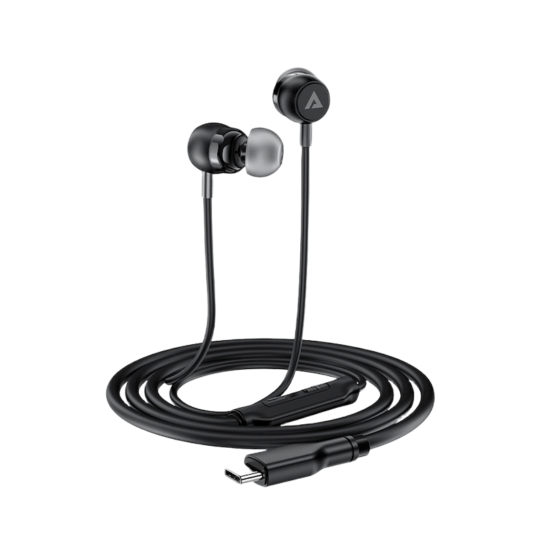 Picture of ACEFAST | L8 Type-C Wired Earphones with Mic | USB-C Digital Audio (No Pop-Ups) | 1.2m Cable, HD Mic & In-line Remote | Ergonomic In-Ear, Thick Silicone Cable | For Android USB-C Phones & Tablets.
