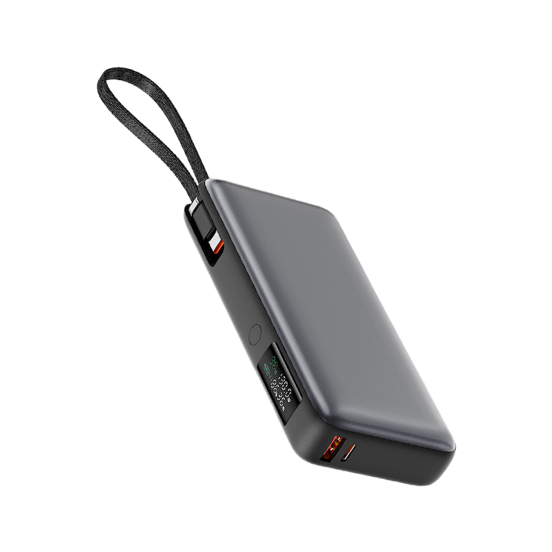 Picture of ACEFAST | M22 PD130W 20000mAh Power Bank with Built-in USB-C Cable | Dual USB-C 65W+65W (130W total) | 100W USB-C Single, 22.5W USB-A | PPS/PD3.0/QC4+ | LED Digital Display, Pass-Through, Multi-Protection | For Phones, Tablets & Laptops