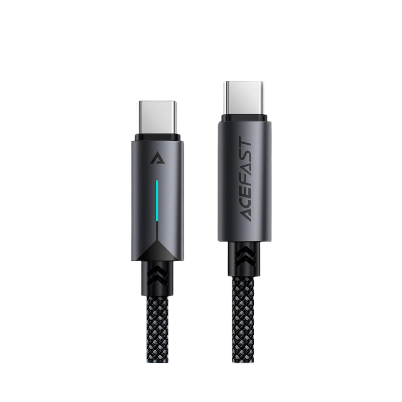 Picture of ACEFAST | C19-03 | 60W USB-C to USB-C Cable | PD 20V/3A Fast Charging | 1.2m Nylon-Braided | Aluminum Alloy Connectors | Blue Power Indicator | USB 2.0 Data Sync | Type-C to Type-C for Phones, Tablets & Laptops