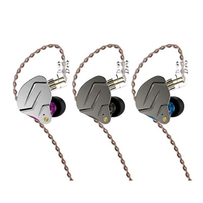 Picture of KZ | ZSN Pro | Hybrid 1BA+1DD Wired In-Ear Monitor (IEM) | Detachable 0.75mm 2-Pin Cable, 3.5mm Plug | In-Line Mic & Control | 24Ω, 112dB, 7–40kHz | Zinc-Alloy Faceplate, Hi-Fi Bass Earphones.