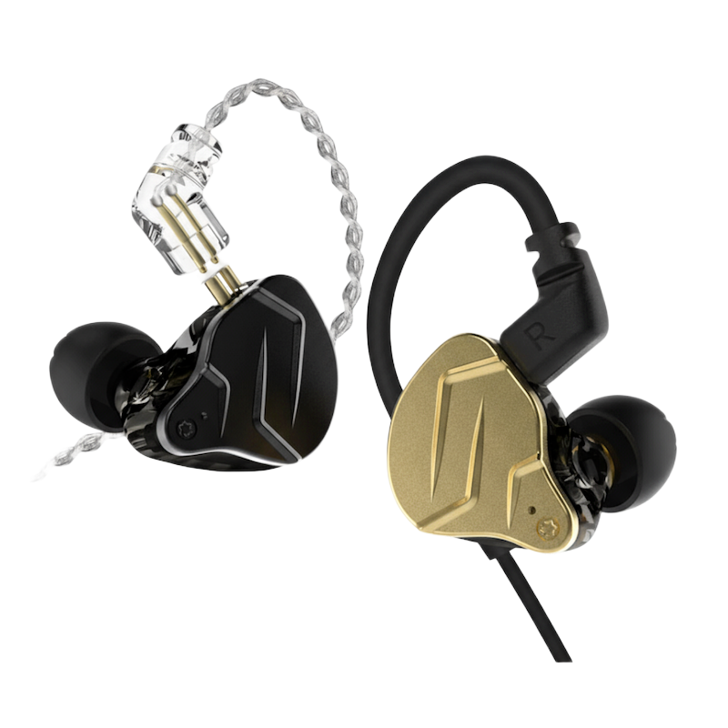 Picture of KZ | ZSN Pro X | Hybrid 1BA+1DD Wired In-Ear Monitor | Detachable 0.75mm 2-Pin Cable, 3.5mm Plug | 25Ω, 112dB, 7–40kHz | Zinc-Alloy Faceplate + Resin Shell | Hi-Fi Bass Earphones for Music & Gaming.
